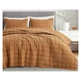 thumbnail image 1 of Tencel Modal Quilt Set Queen, Terracotta - Lightweight Bedspread, Soft Quilted Bedding for All Seasons, Detailed Stitching, 1 of 9