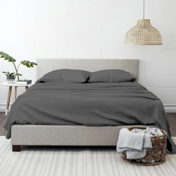 Tencel Sheets Full-100% Eucalyptus Tencel Lyocell Sheets Sets-All-Season Eucalyptus Sheets-4 PC Full Size Tencel Sheets-Best Cooling-Supersoft-Moisture Wicking-Temperature Regulating-Dark Grey