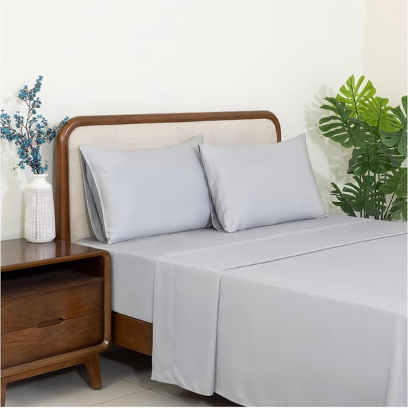 Tencel Sheets Full, Tencel Lyocell Sheet Set,Eucalyptus Sheet,Soft,Peached,Non Slip & Cooling Sheets Set for Hot Sleepers,Tencel Sheets,16" Deep Pocket-4 Sheet Set (Microchip)