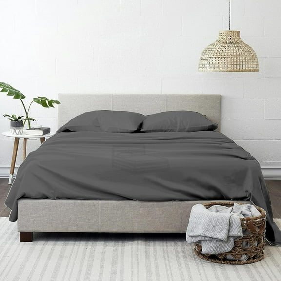 Tencel Sheets Queen - 100% Eucalyptus Tencel Sheets Sets - All-Season Eucalyptus Sheets - 4 Pcs Queen Size Tencel Sheets - Cooling - Supersoft - Moisture Wicking - Temperature Regulating - Dark Grey