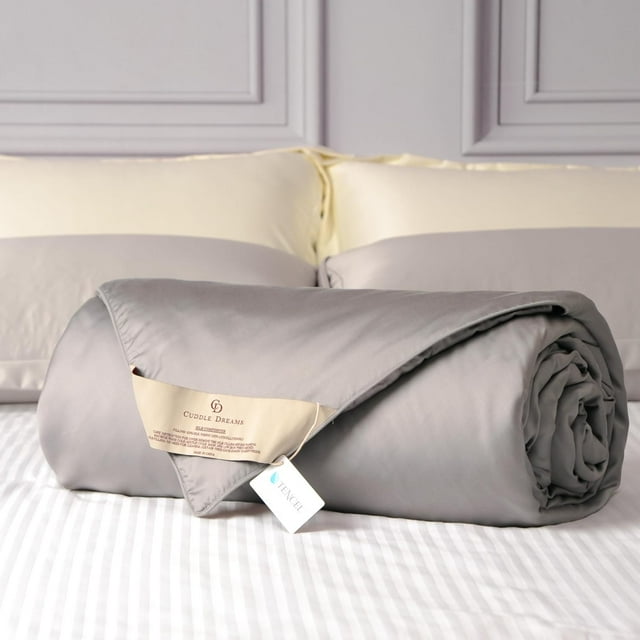 Tencel Silk Comforter, Eucalyptus Lyocell Tencel Shell with 100 Long