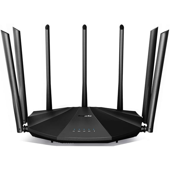 Tenda AC23 Smart WiFi Router - Dual Band Gigabit Wireless (up to 2033 Mbps) Internet Router for Home, 4X4 MU-MIMO Technology, Up to 1400 sq ft Coverage Parental Control Compatible with Alexa (AC2100)