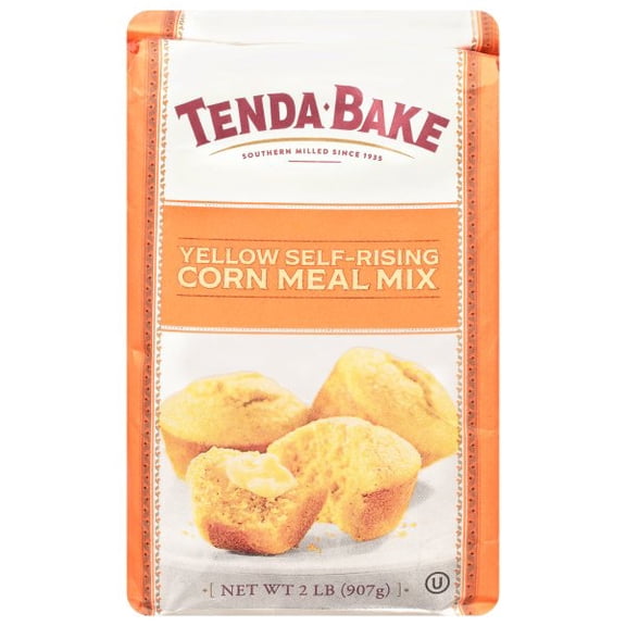 Tenda-Bake Yellow Self-Rising Corn Meal Mix, Southern Cornbread, 2 lb Bag
