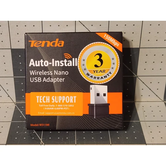Tenda N150 Auto-Install Wireless Nanao Usb Adapter, 150 Mbps, W311Mi Plug & Play