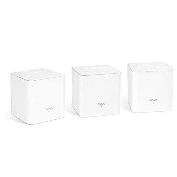 Tenda Nova MW3(3-pack) Whole Home Mesh Router WiFi System, Plug and Play, Parental Controls, Router replacement.