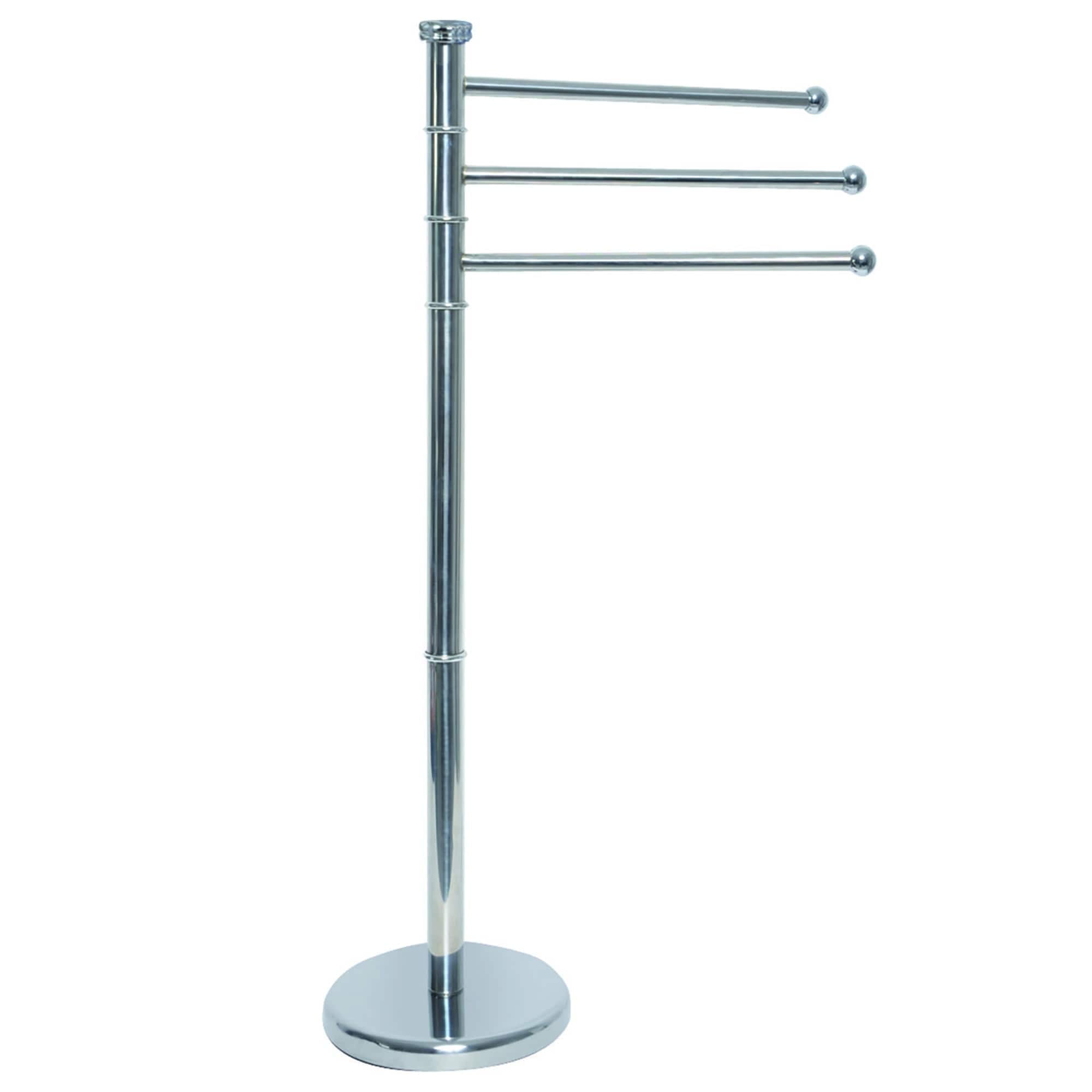 Stainless Steel Freestanding Towel Rack with 3 Swivel Arms