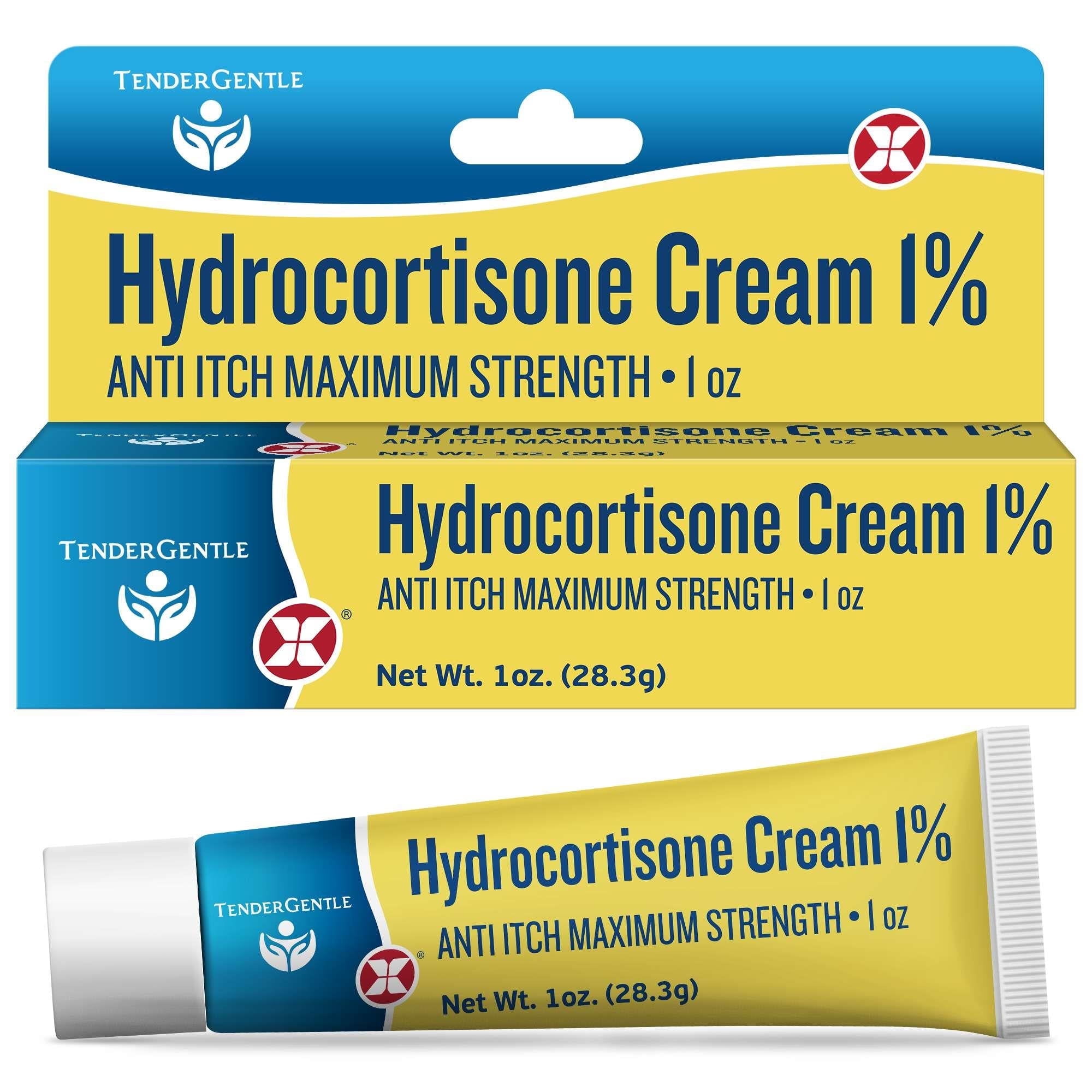 Tender Gentle 1% Hydrocortisone Cream Maximum Strength - 1 oz - Anti Itch Cream, Clean Ingridients, - For Eczema, and More