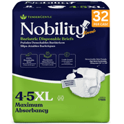 Tender Gentle 4XL 5XL Adult Diapers for Women and Men - 32 Bariatric Disposable Briefs with Tabs and Stretchable Side Panels - 100% Breathable with Maximum Absorbency, XXXXL / XXXXXL
