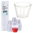 thumbnail image 1 of Tender Gentle Disposable Medicine Cups 1 oz - 30ml [100 ct.] Clear Small Pill Measuring Cups with Clear Markings, 1 of 6