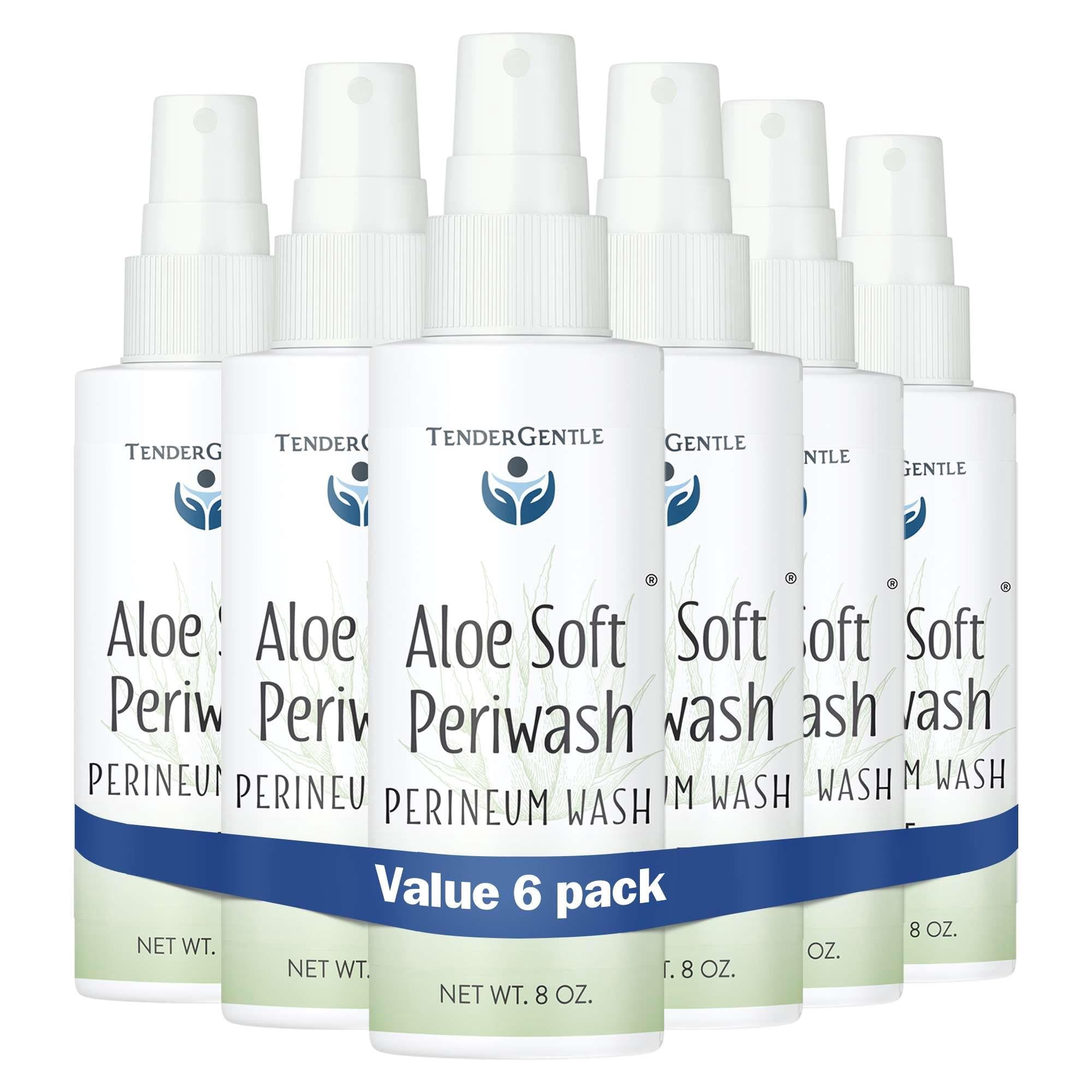 Tender Gentle Perineal Spray - 8 oz Rinse [6 Pack] Free Perineum Wash -  Peri Wash - Cleanses and Soothes - With Aloe Vera Extract