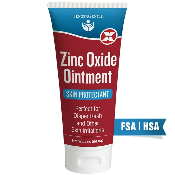 Tender Gentle Zinc Oxide Ointment for Adults and Babies - 2 oz Diaper Rash Ointment - Skin Protectant for Diaper Rashes, Cuts, and Burns