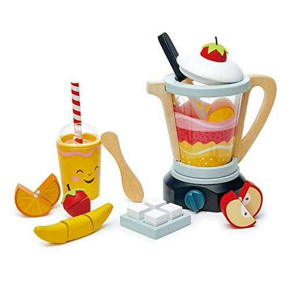Tender Leaf Toys Mini Chef Fruity Smoothie Blender - Realistic Features for Pretend Cooking - Social, Creative, and Imaginative Development Learning Role Play to Make a Healthy Shake Ages 3 years+