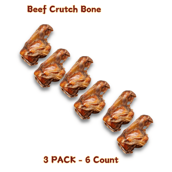 Tender Touch All-Natural Beef Knuckle Bones for Dogs, A Whole and Hearty Single Ingredient Chew for Dental Care and Entertainment, 6 Count