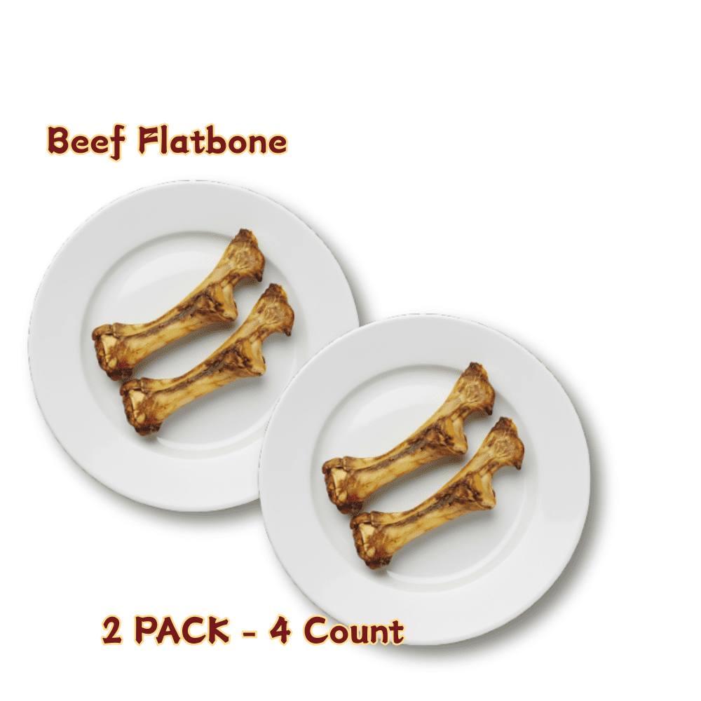 Tender Touch All-Natural Beef Shoulder Blade Bones for Dogs, Slow-Roasted Flat Bone for Medium to Large Breeds, USA Sourced，4 Count