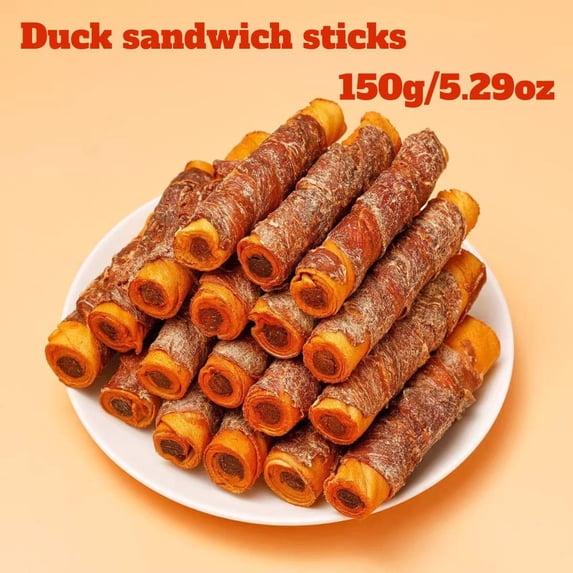 Tender Touch Chicken & Duck Rawhide Sticks Dog Chew Treats, Mixed Flavors 150g, Natural Healthy Snacks for All Breeds Dogs