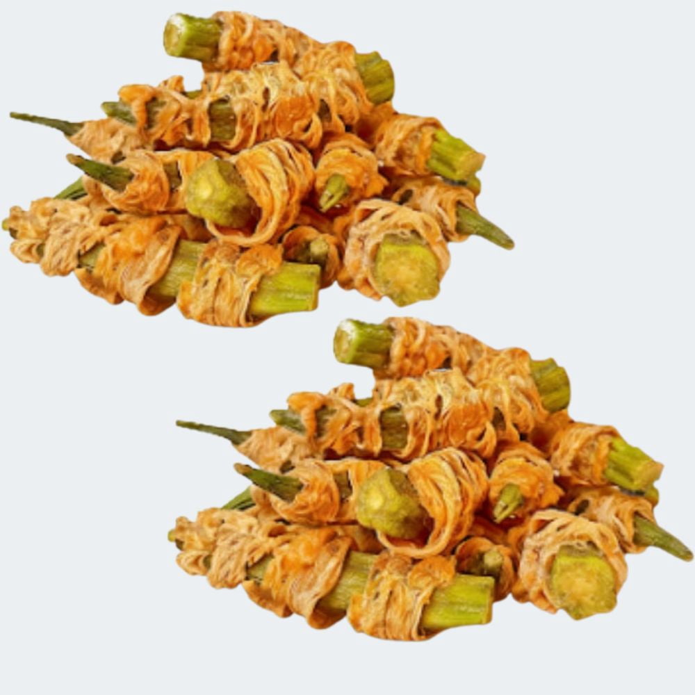 Tender Touch Chicken Wrapped Okra Dog Treats, Healthy Chews with Real Chicken and Vegetables, High-Protein & Grain-Free Snack, 1.76 Pound