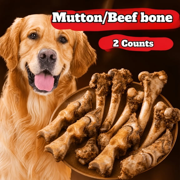 Tender Touch Crispy Beef Marrow Bones, Natural Long-Lasting Chew Treats, Dental Cleaning & Teething Snacks for All Dog Breeds