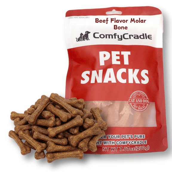 Tender Touch Molar Dental Bones for Dogs, Grain-Free with Savory Beef Flavor, Supports Fresh Breath and Gum Health for All Breeds 7.05 Ounce