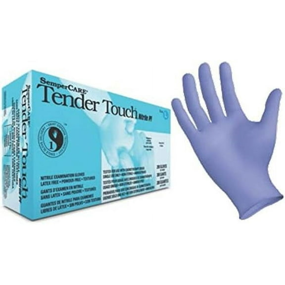 Tender Touch Nitrile Exam Gloves, Latex Free, Non Sterile, Food Safe. Size XL