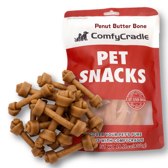 Tender Touch Peanut Butter Flavor Dog Treats, Crunchy Oven-Baked Biscuits Made with Real Peanut Butter, All-Natural and Wholesome Snack, 14.11 Oz Bag