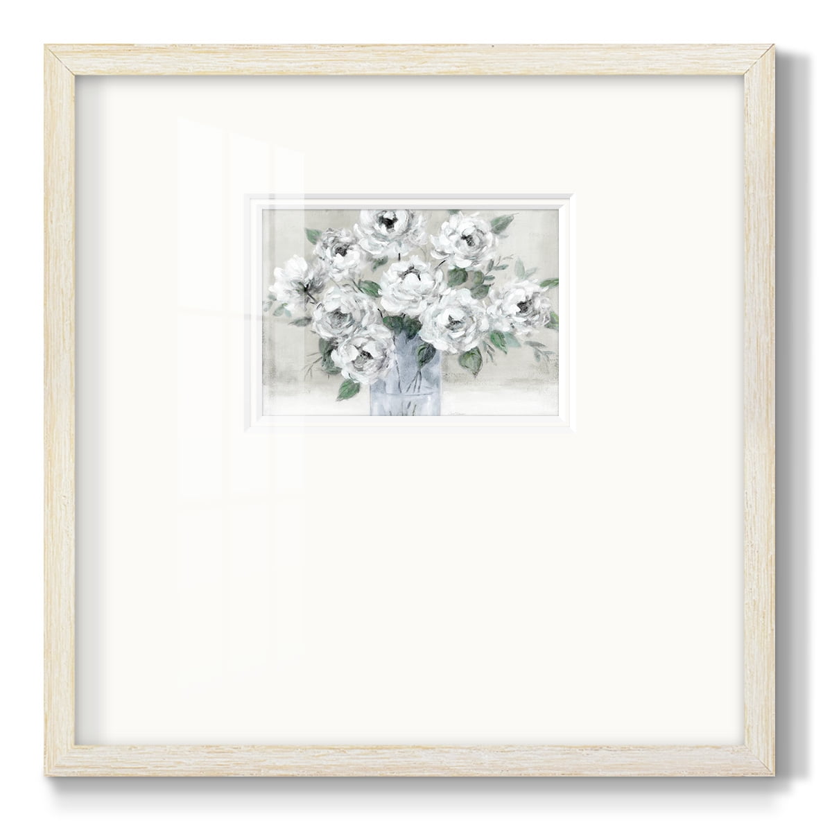 Tender White RosesPremium Framed Print