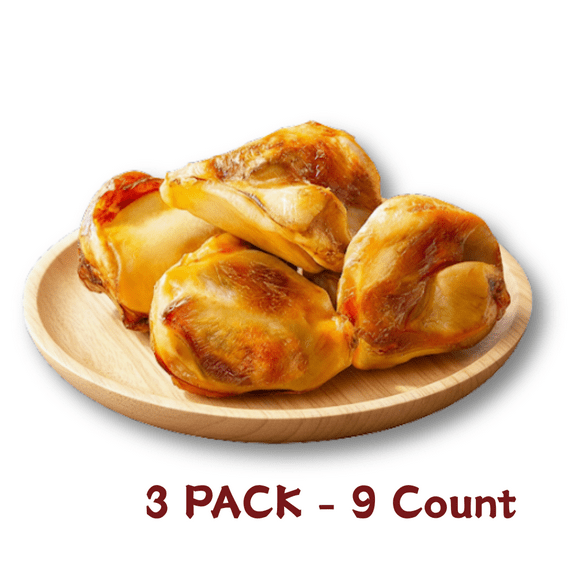 TenderTouch All-Natural, Slow-Roasted Beef Knee Bones, Dental Chews for Dogs, 9 Count Bag