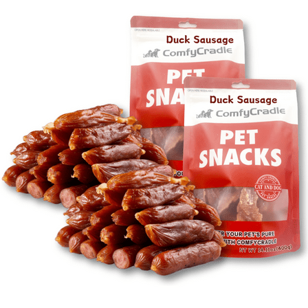 TenderTouch Premium Duck Sausage Links, Savory Soft Chews for Dogs,1.76 Pound