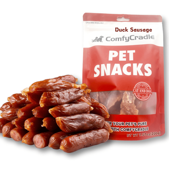TenderTouch Premium Duck Sausage Links, Savory Soft Chews for Dogs, 7.05 Ounce