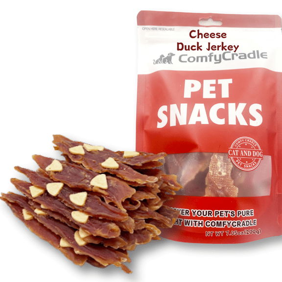 TenderTouch Tender Duck Slices with Real Cheese, High-Protein Dog Chews, 7.05 Ounce
