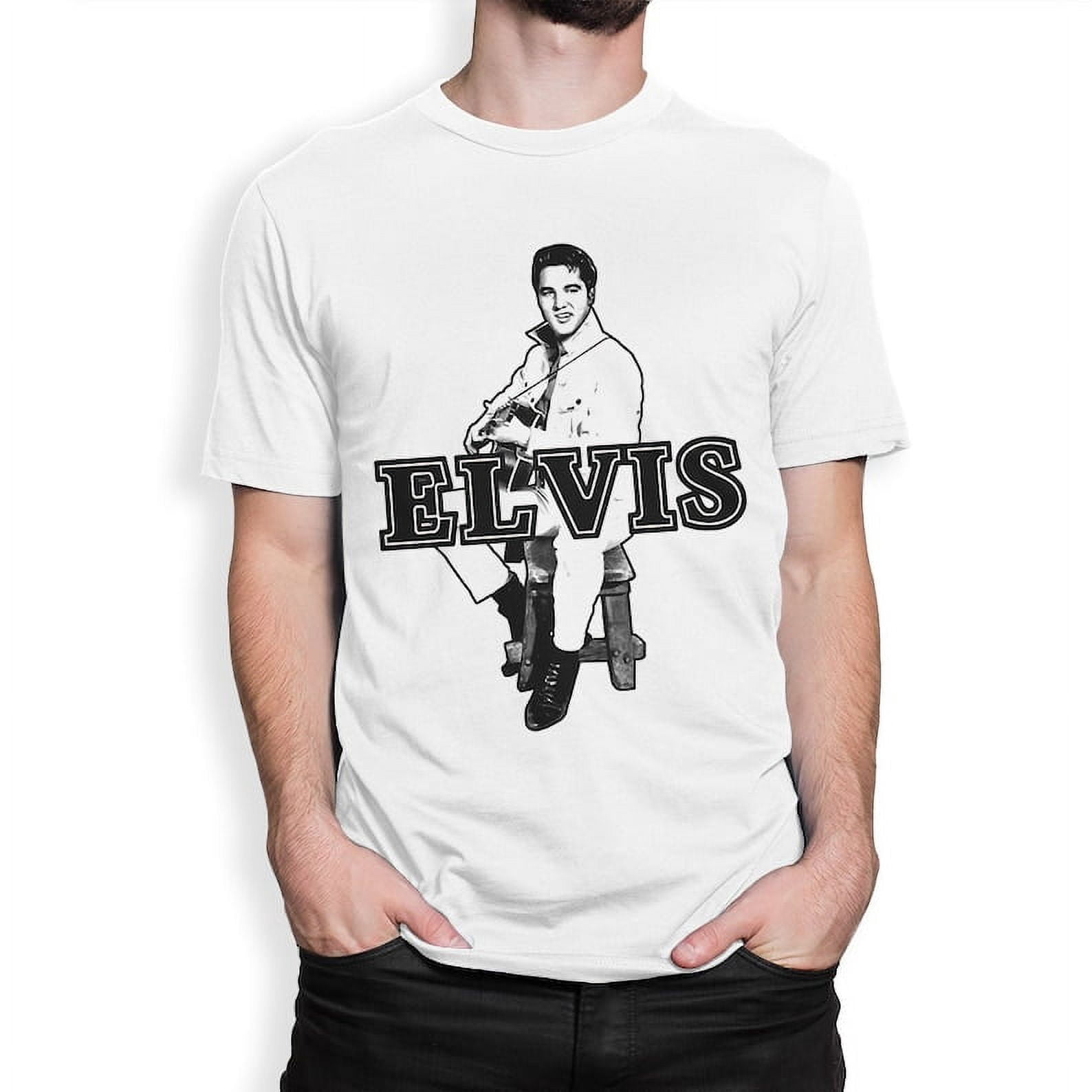 T-shirt Officiel Elvis Presley - Tour Concert 2010 - Noir - Coupe Ample - Coton - Neuf
