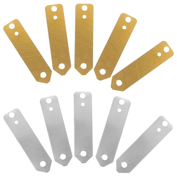 UPKOCH Zinc Sheet Copper Zinc Anode Sheet Assorted Color 10Pcs 1.6X0.4X0.04In