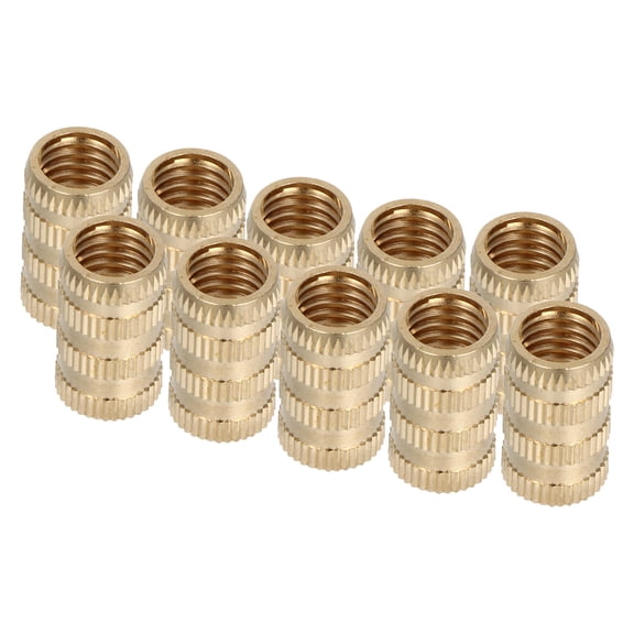 UPKOCH 10 Pcs Female Thread Nut Nuts Mechanical Parts Embed Parts Knurled Nut Knurled Accessories
