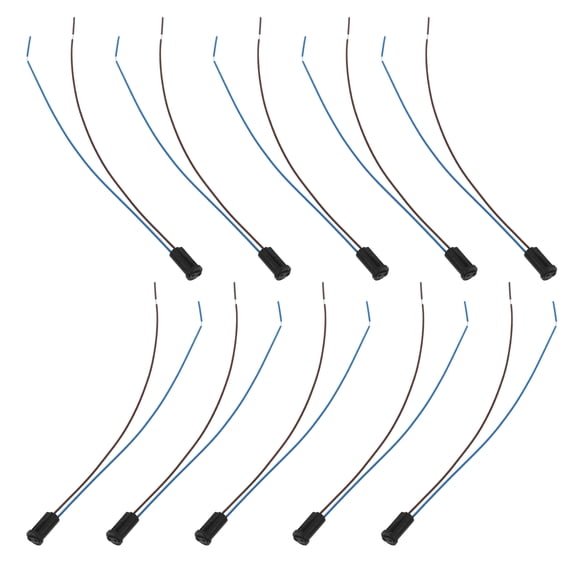UPKOCH 10 Pcs Miniature Lamp Base Low Voltage Holder Socket Wire