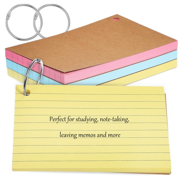 UPKOCH Index Cards Light Yellow 150Pcs 4.92X3.07X0.04In Note-taking