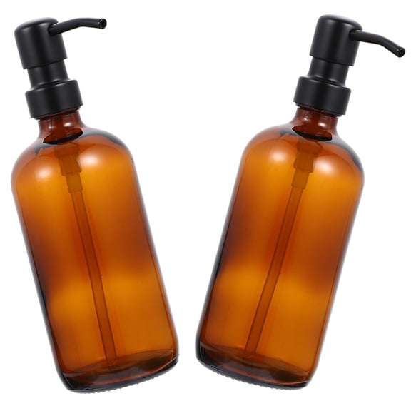 UPKOCH 2 Pcs Bottles Glass Lotion Simple Design Soap Dispenser Travel