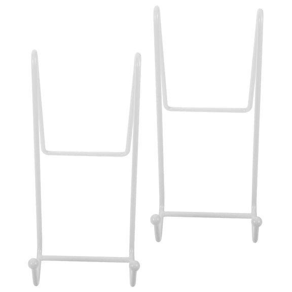 UPKOCH 2 Pcs Photo Frame Stand Unique Display Stand Adjustable Plate Holder Pallet Ceramics White 15X14X7.5CM