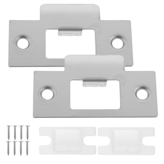 UPKOCH 2 Sets Lock Tongue Buckle Door Strike Plate Replacement Door Latch Security Door Striker Plates Insert 7.00X4.00X0.90CM