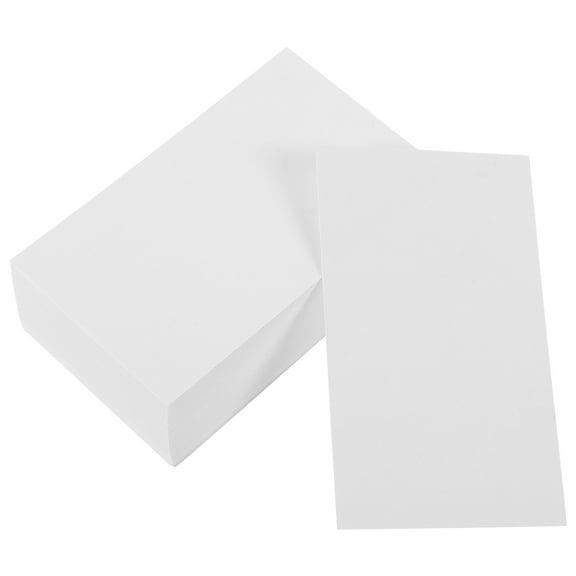 UPKOCH 200 Pcs Blank Card Flash Cards Laminated Plain Learning Flashcards Word Note Cards 9.00X5.40X0.10CM