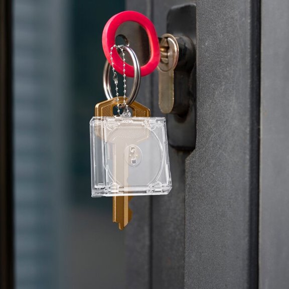 UPKOCH 2pcs Acrylic Fan Keychain Mini Album Charm Keychain Diy Mini Cd Fan Diy Item Keychain Making Supplies Mini Cd Holder Mini Cd Fan Item Mini Cd Mini Cd Ornament