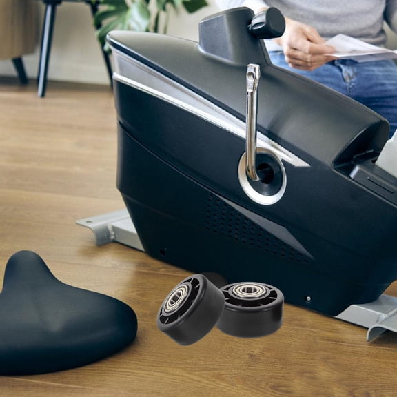 UPKOCH Exercise Bike Wheel Fitness Equipment Wheel Black 2Pcs