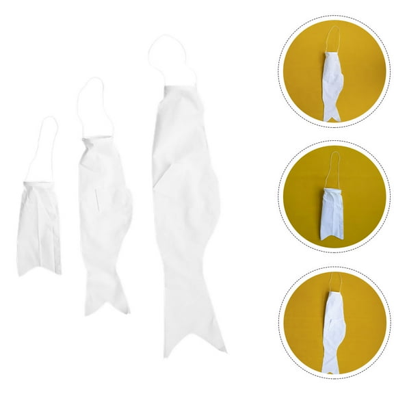 UPKOCH 3 Pcs DIY Fabric Art Fish Windsock Crafts Paper Banner Decor Child