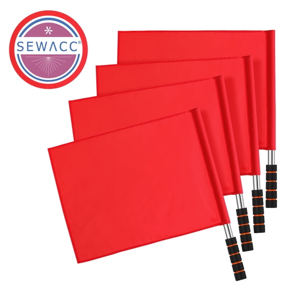 UPKOCH 4 Pcs Referee Flags Flags Signal Flags Hand Waving Flags for Game Match Competition