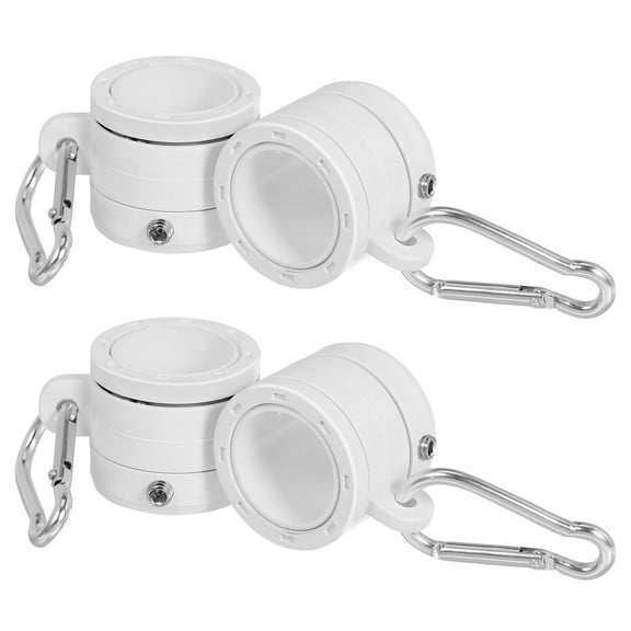 UPKOCH Rotating Anti-Wrap Flag Pole Rings White 4Set 1.97X1.49X1.26in