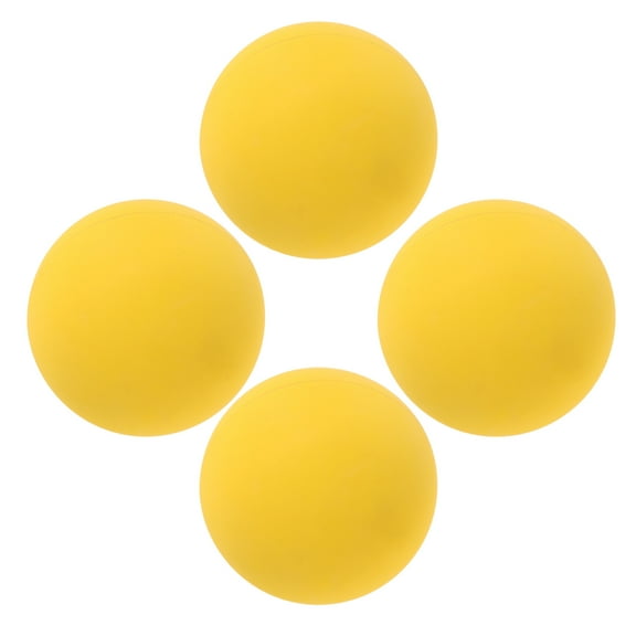 UPKOCH 4pcs Rubber Balls Yellow Rebound Rate Highly Visible Rebound Sports Balls For Sports Ball Game Practice Training
