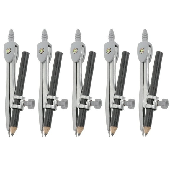 UPKOCH 5 Pcs Drawing Compasses Compass for Kids Hard Compass Tips Compass for School Compass for Plastic Wooden 13X4CM