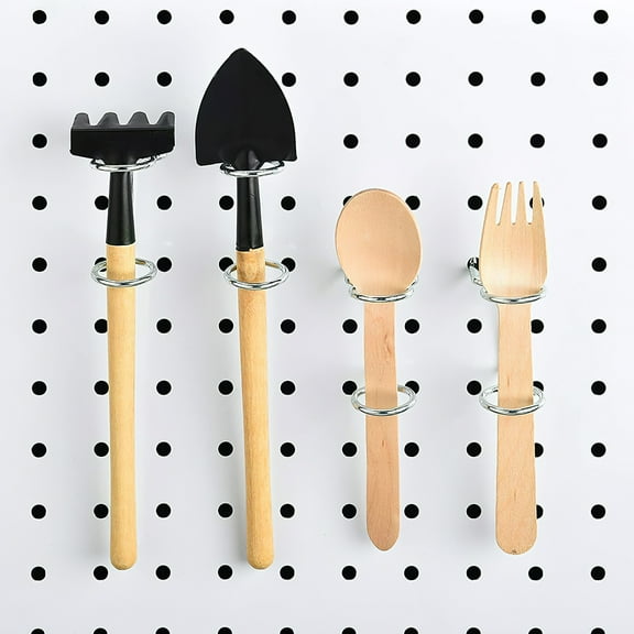 UPKOCH 5 Pcs Peg Board Hook Pegboard Hook Pegboard Screwdriver Holder Pegboard Racks Silver 4.50X2.70X2.50CM