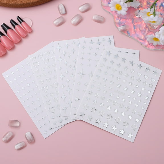 UPKOCH Nail Stickers Plastic Sheets 5.00X3.07X0.04In