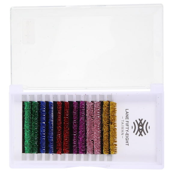 UPKOCH 6 Pairs Glitter False Lashes Fluffy Colored Lashes Cosplay Eye Lashes With Color For Eyelash Extensions