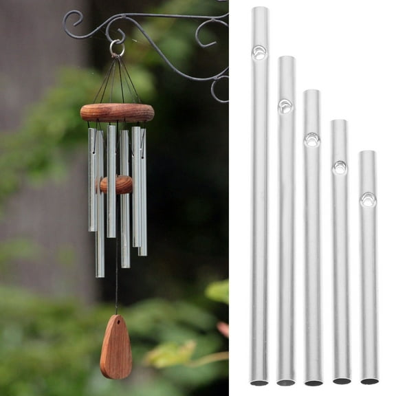 Tendycoco 60 Pcs Wind Chimes for outside Unique Supplies DIY Music Decor Work Mother Silver