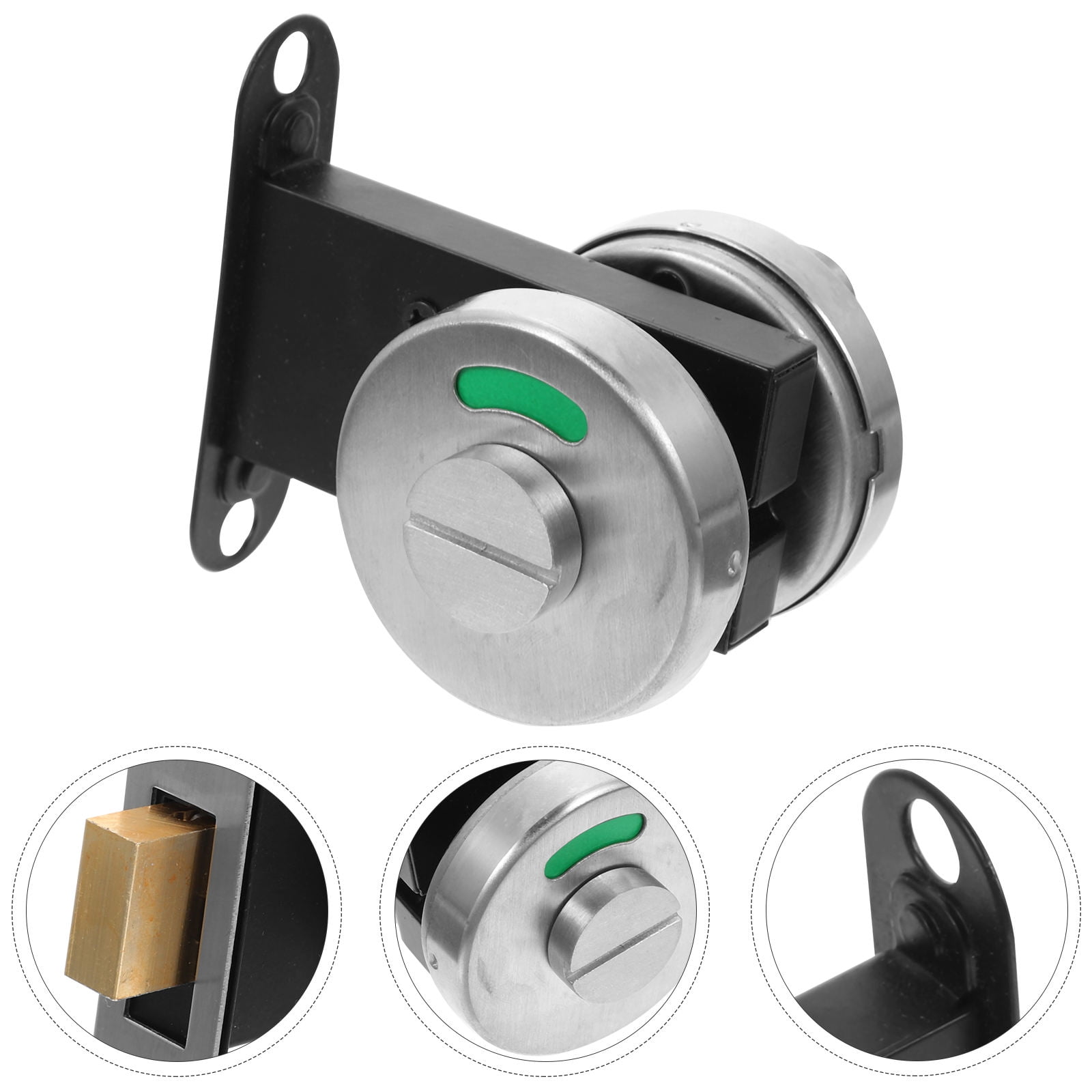 Tendycoco Baby Door Lock Wear-resistant Lock Rv Shower Door Latch Red and Green Indicator Lock Fingerprint Number Travel